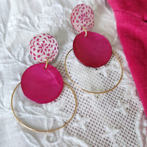 Boucles d'oreilles motifs gravés