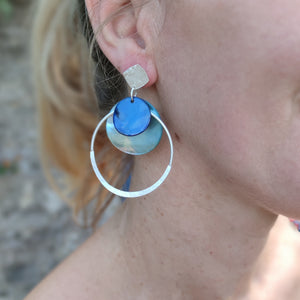Boucles d'oreilles Romane argentée