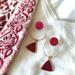 Boucles d'oreilles en nacre Rosalie