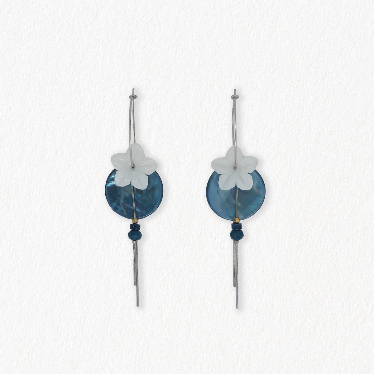 Boucles d'oreilles Amaryllis bleue