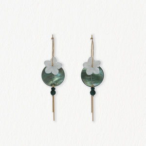 Boucles d'oreilles Amaryllis Kaki