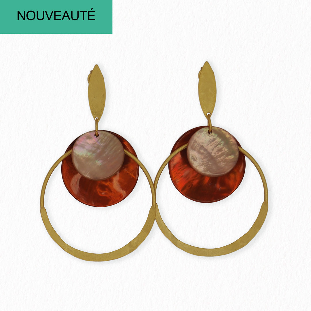 Boucles d'oreilles Romane dorée