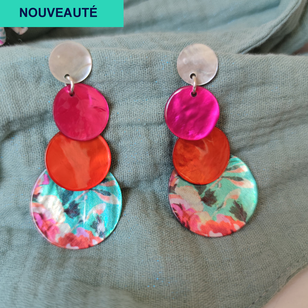 Boucles d'oreilles longue fleur