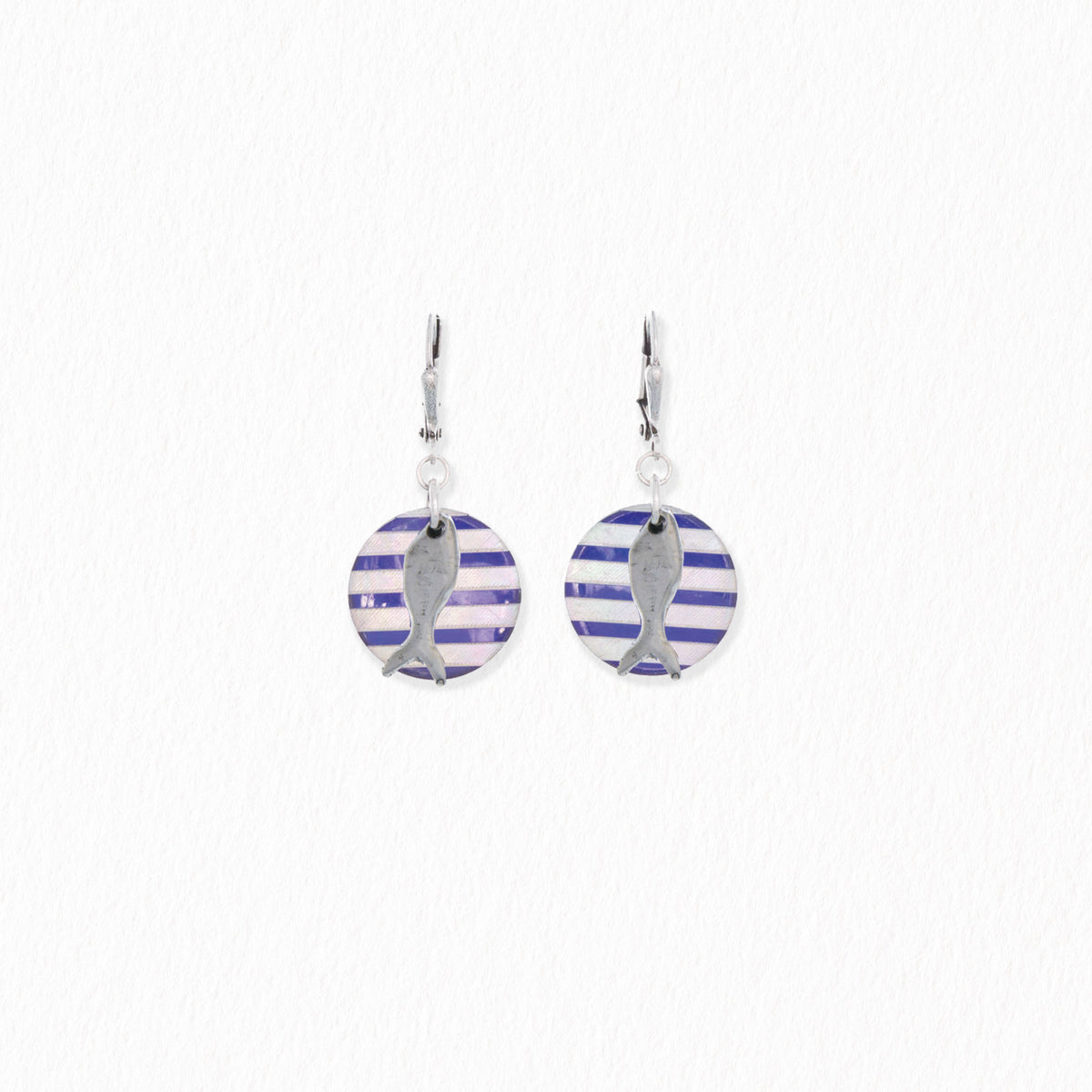 Boucles d'oreilles Marinière poisson