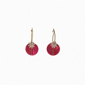 Boucles d'oreilles Fleur de nacre