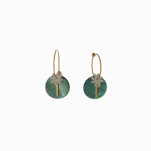Boucles d'oreilles Fleur de nacre