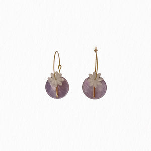Boucles d'oreilles Fleur de nacre