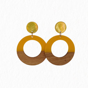 Boucles d'oreilles bois