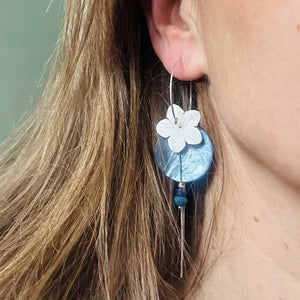Boucles d'oreilles Amaryllis bleue