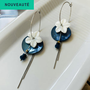 Boucles d'oreilles Amaryllis bleue