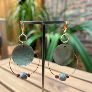 Boucles d'oreilles nacres