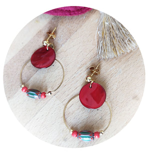 Boucles d'oreilles nacres