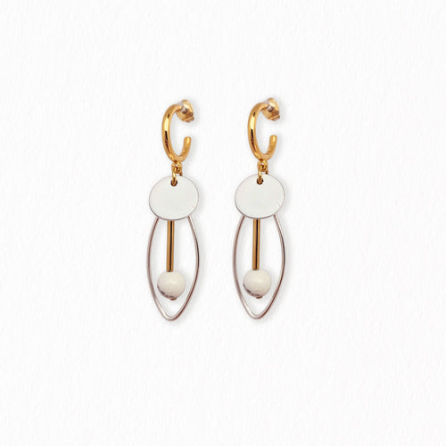 Boucles d'oreilles Nacre Pendule