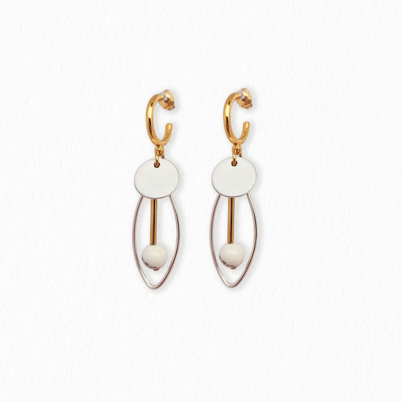 Boucles d'oreilles Nacre Pendule