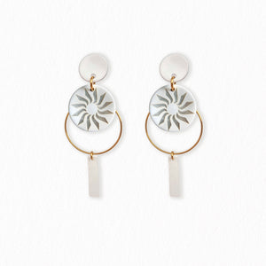 Boucles d'oreilles en nacre Flora