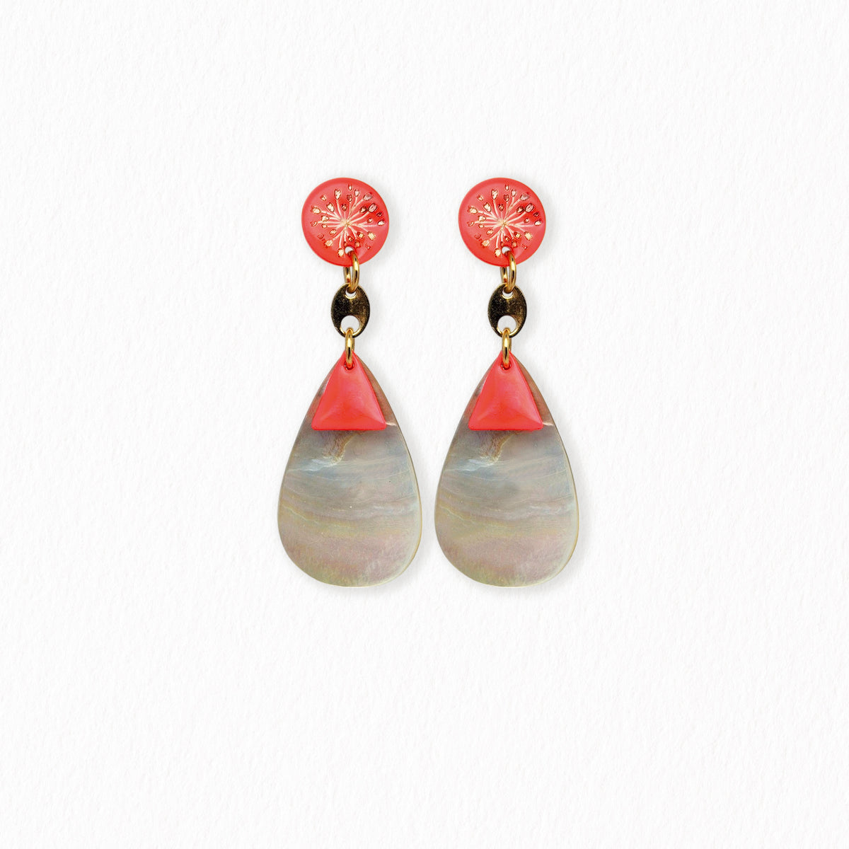 Boucles d'oreilles nacres gouttes