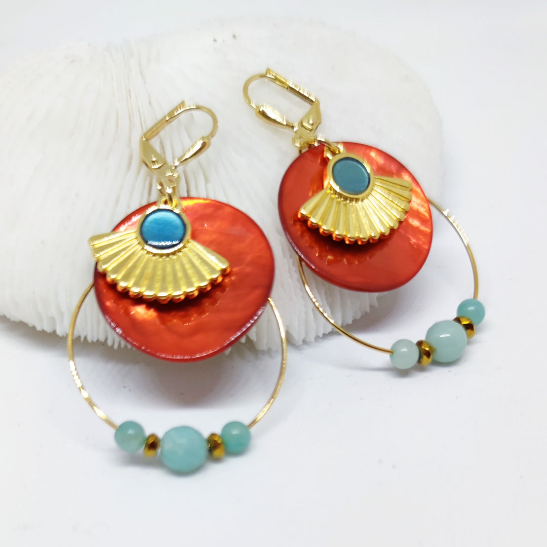 Boucles d'oreilles nacres Elina