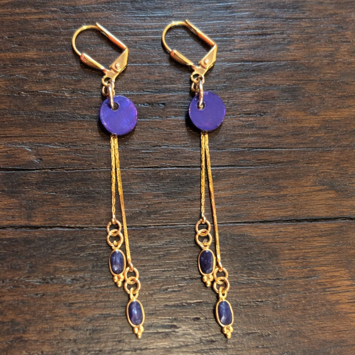 Boucles d'oreilles pierres fines