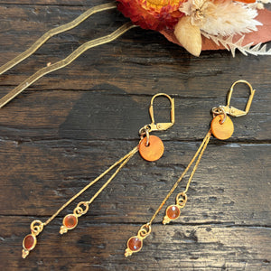 Boucles-nacre-et-pierres-fines-la-petite-sardine-bijoux cornaline