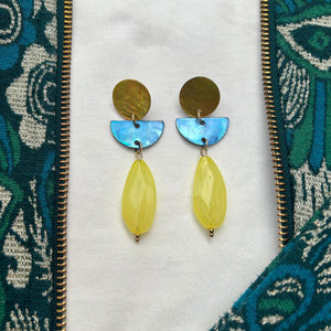 Boucles d'oreilles nacres équilibre