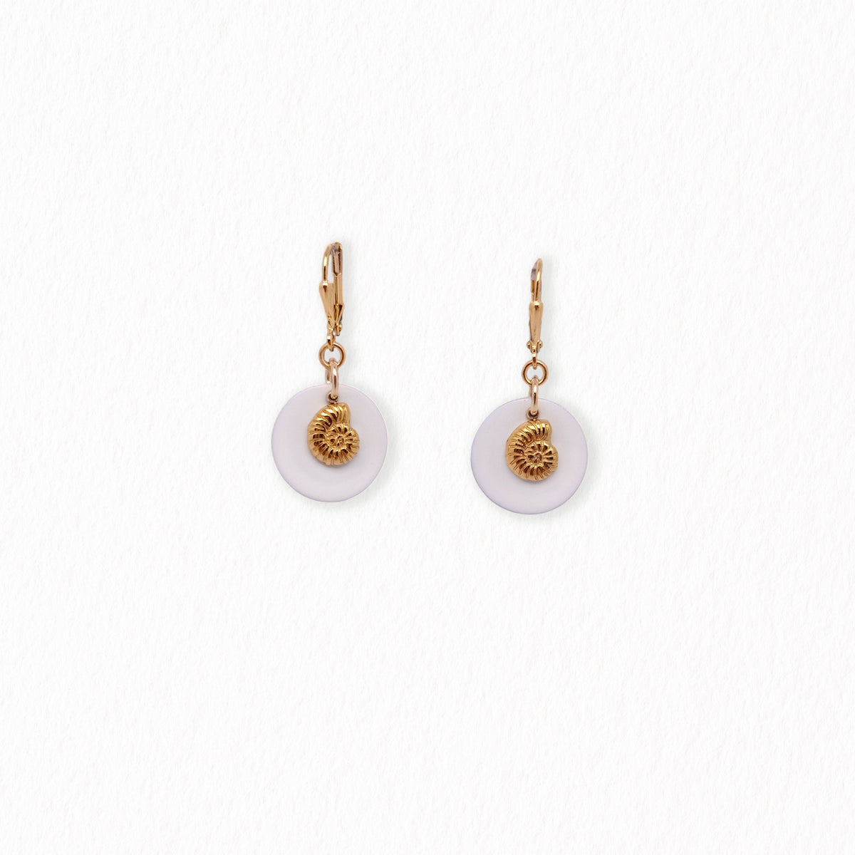 Boucles d'oreilles nacres Ammonite