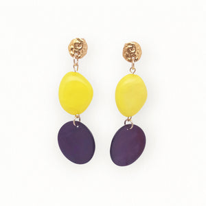 Boucles d'oreilles nacres galet
