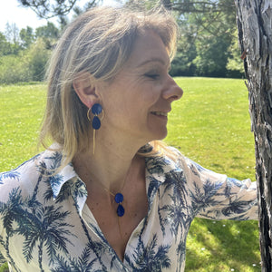 parure en nacre bleue modèle Azuline