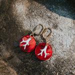 Boucles d'oreilles nacres Corail