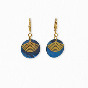 Boucles d'oreilles nacres Eventail
