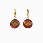 Boucles d'oreilles nacres Eventail
