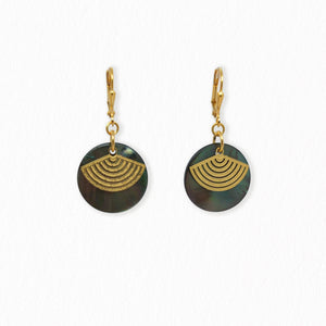 Boucles d'oreilles nacres Eventail