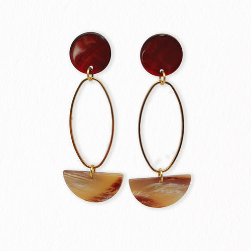 Boucles d'oreilles nacre Demi Lune