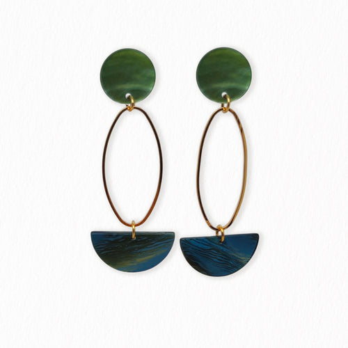 Boucles d'oreilles nacre Demi Lune