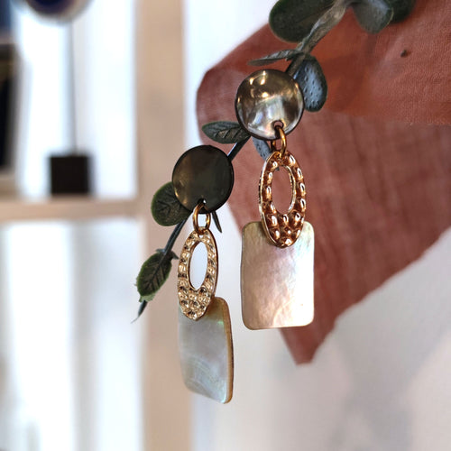 Boucles d'oreilles nacres Daphné