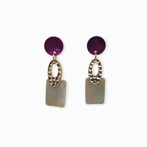 Boucles d'oreilles nacres Daphné