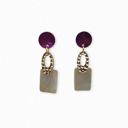 Boucles d'oreilles nacres Daphné