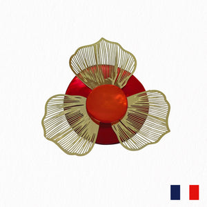 Broche nacre fleur