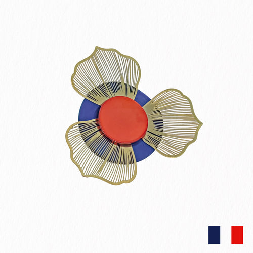 Broche nacre fleur