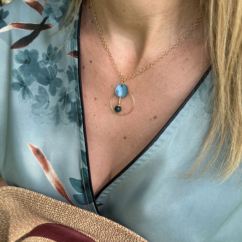 Collier nacre Sarcelle