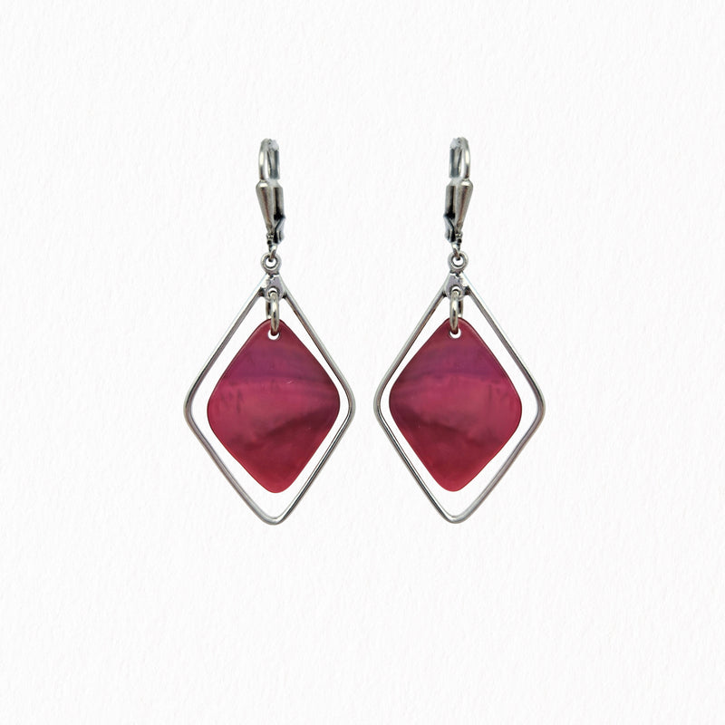 Boucles d'oreilles nacres Géométriques