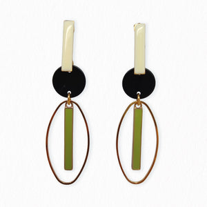 Boucles d'oreilles nacres Baguettes