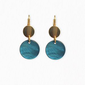 Boucles d'oreilles nacres Blue