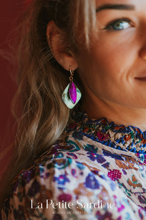 Boucles d'oreilles Nacre Viola