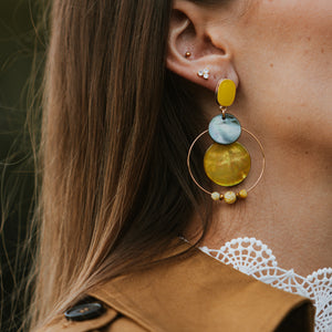 Boucles d'oreilles nacres Solange