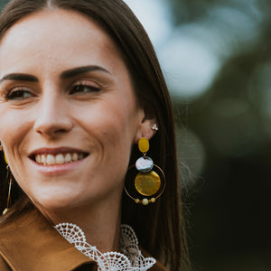 Boucles d'oreilles nacres Solange