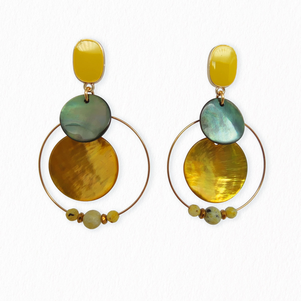 Boucles d'oreilles nacres Solange