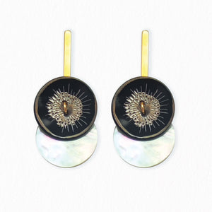 Boucles d'oreilles bleu de nacre