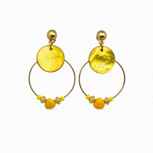 Boucles d'oreilles nacres Mimosa
