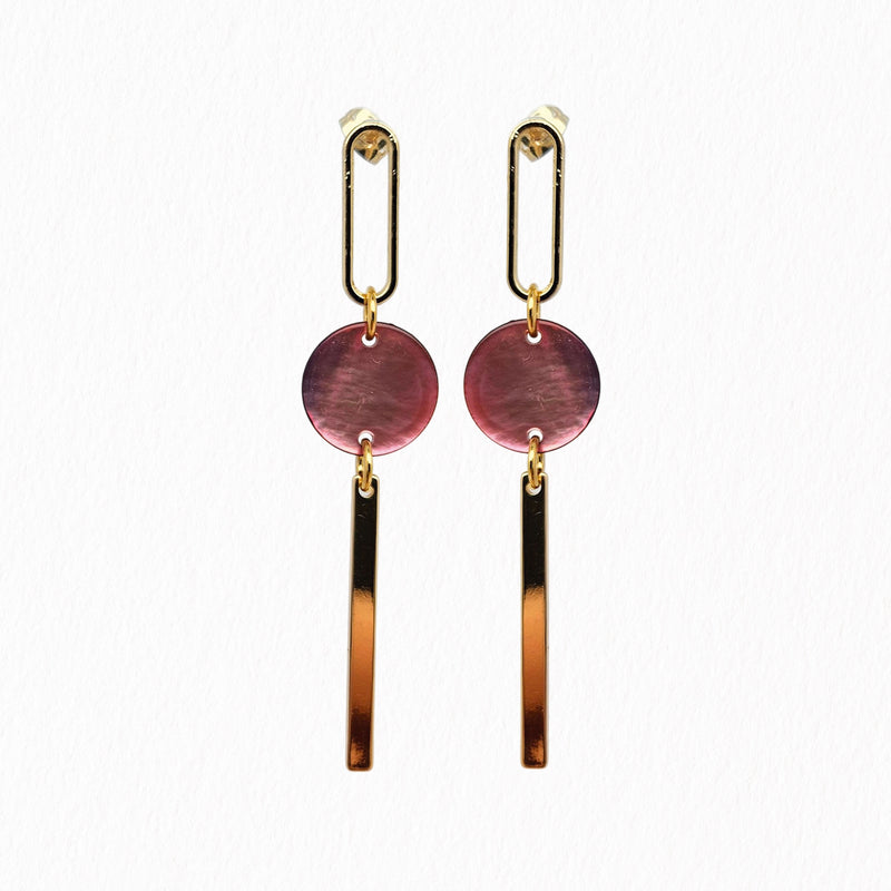 Boucles d'oreilles nacres Ovale