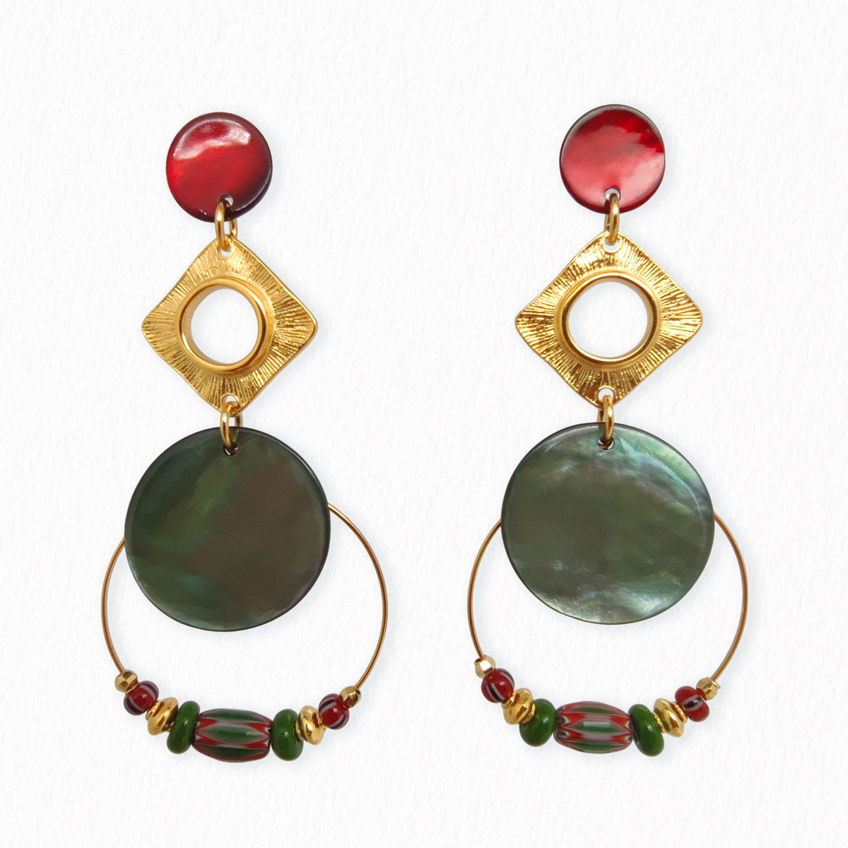 Boucles d'oreilles nacres Aya